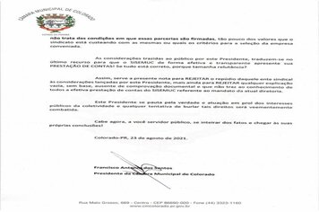 Foto - Réplica - Notas aos Servidores Públicos Municipais