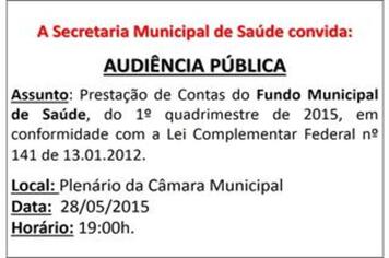 AUDIÊNCIA PÚBLICA 

