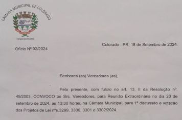 Reunião Extraordinária