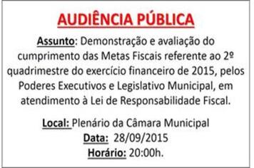 AUDIÊNCIA PUBLICA