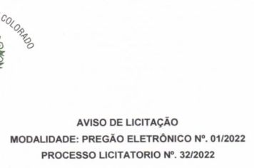 AVISO DE LICITAÇÃO