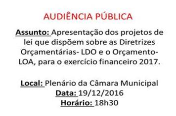 Audiência Pública- LDO e LOA