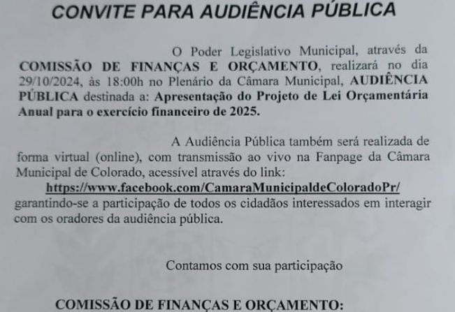 Audiência Pública LOA 2025