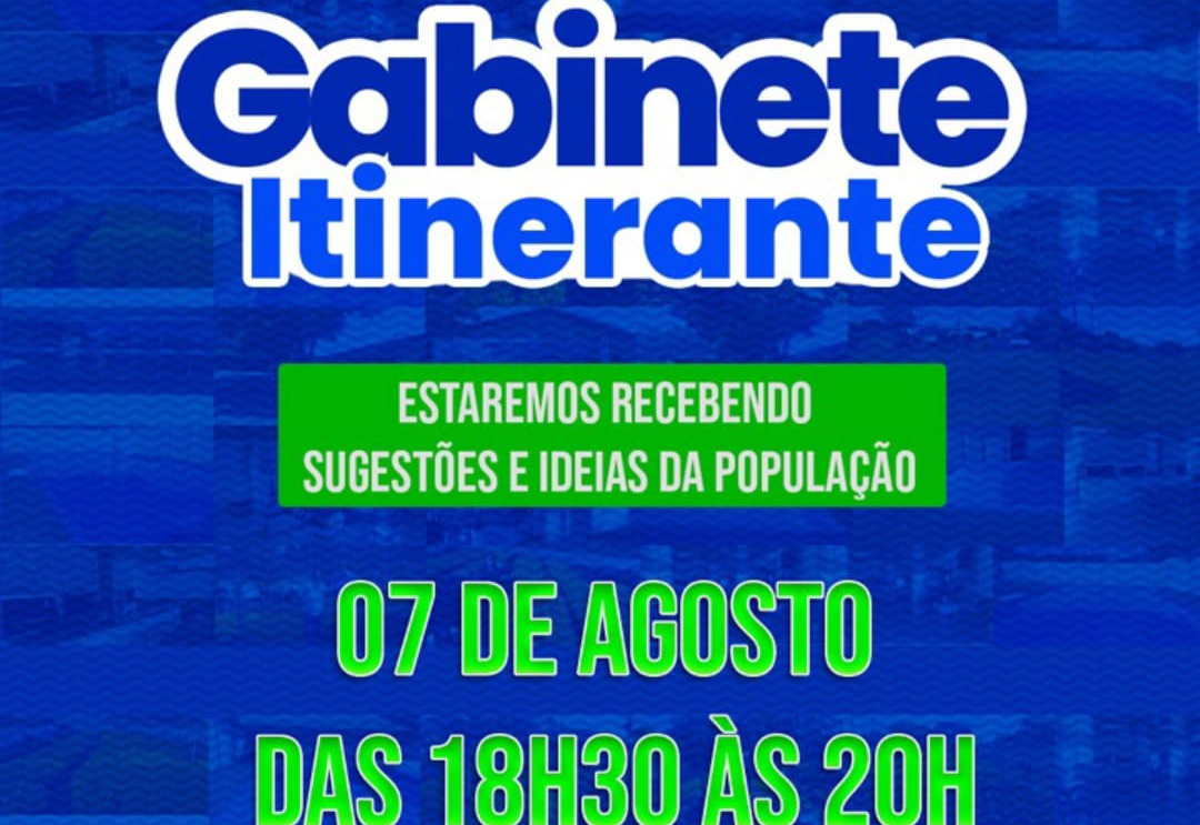 A Presidente da Câmara convida a todos para participarem do Gabinete Itinerante.