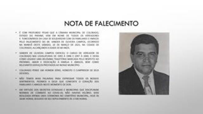 NOTA DE FALECIMENTO