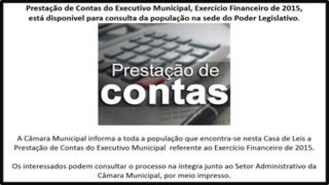 PRESTAÇÃO DE CONTAS 2015