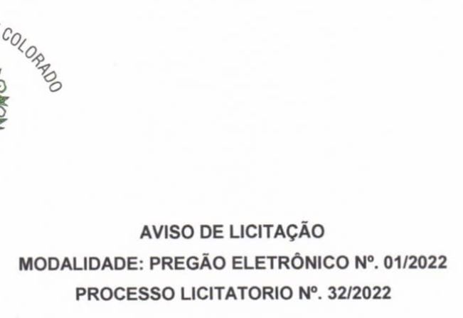 AVISO DE LICITAÇÃO